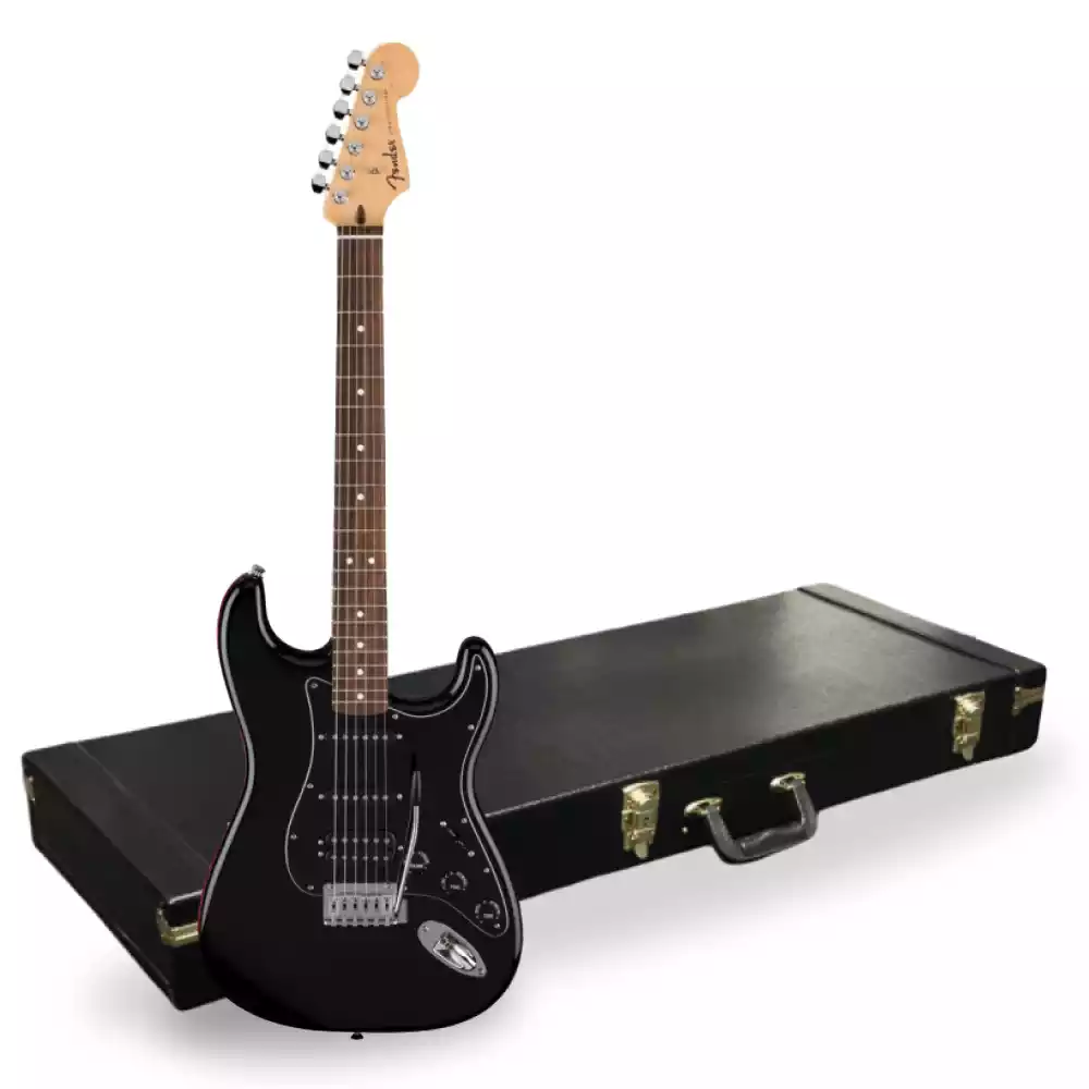 Fender Standard Stratocaster HSS Black + Hard Case