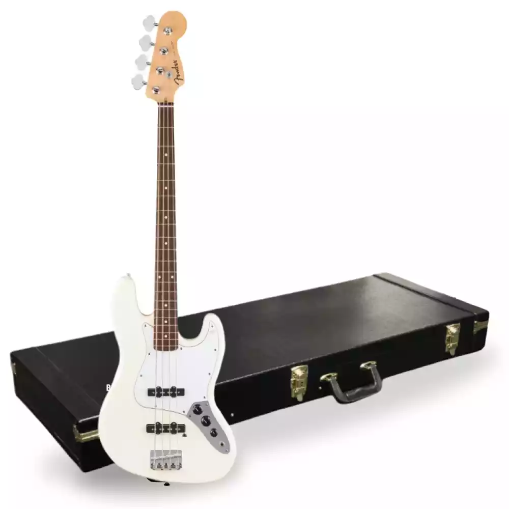 Fender Standard Jazz Bass Olympic White + Hard Case
