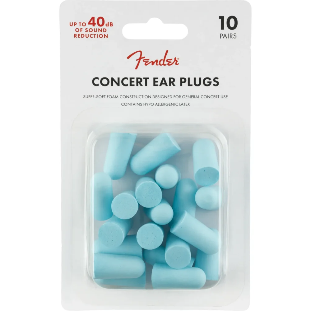 Fender Concert Ear Plugs 10 Pairs Daphne Blue