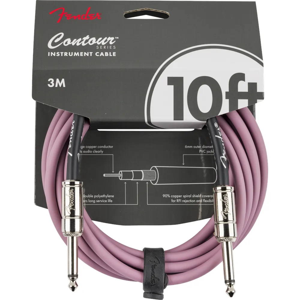 Fender Contour 10 Guitar Cable | Burgundy Mist