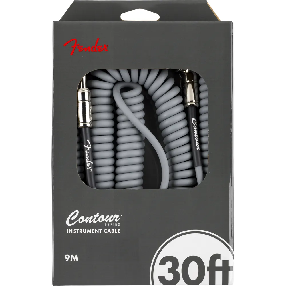 Fender Contour 30 Coiled Guitar Cable | Inca Silver