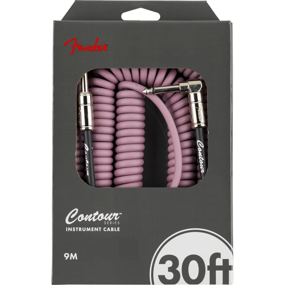Fender Contour 30 Coiled Guitar Cable | Burgundy Mist