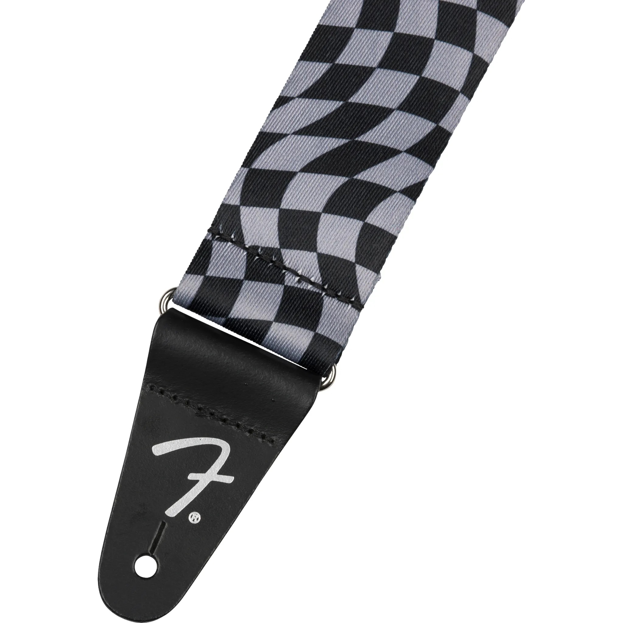Fender Wavy Checkerboard Polyester Strap Gray - Image 2