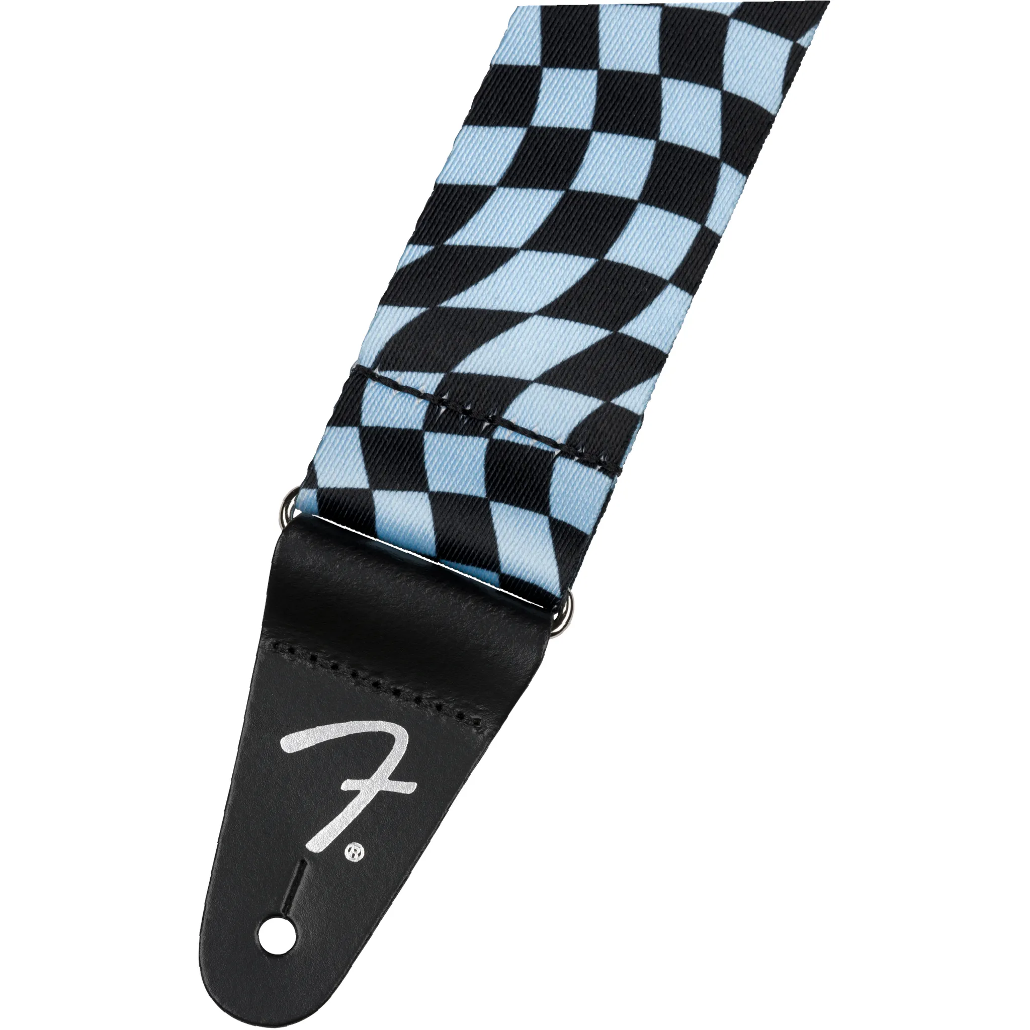 Fender Wavy Checkerboard Polyester Strap Blue - Image 2