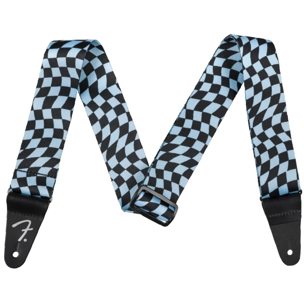 Fender Wavy Checkerboard Polyester Strap Blue