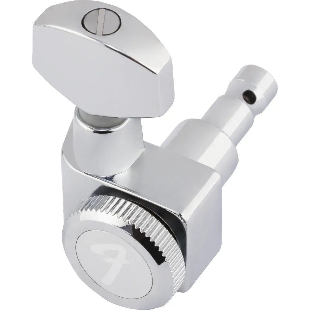 Fender Locking Stratocaster Telecaster Staggered Tuning Machines (6) | Polished Chrome