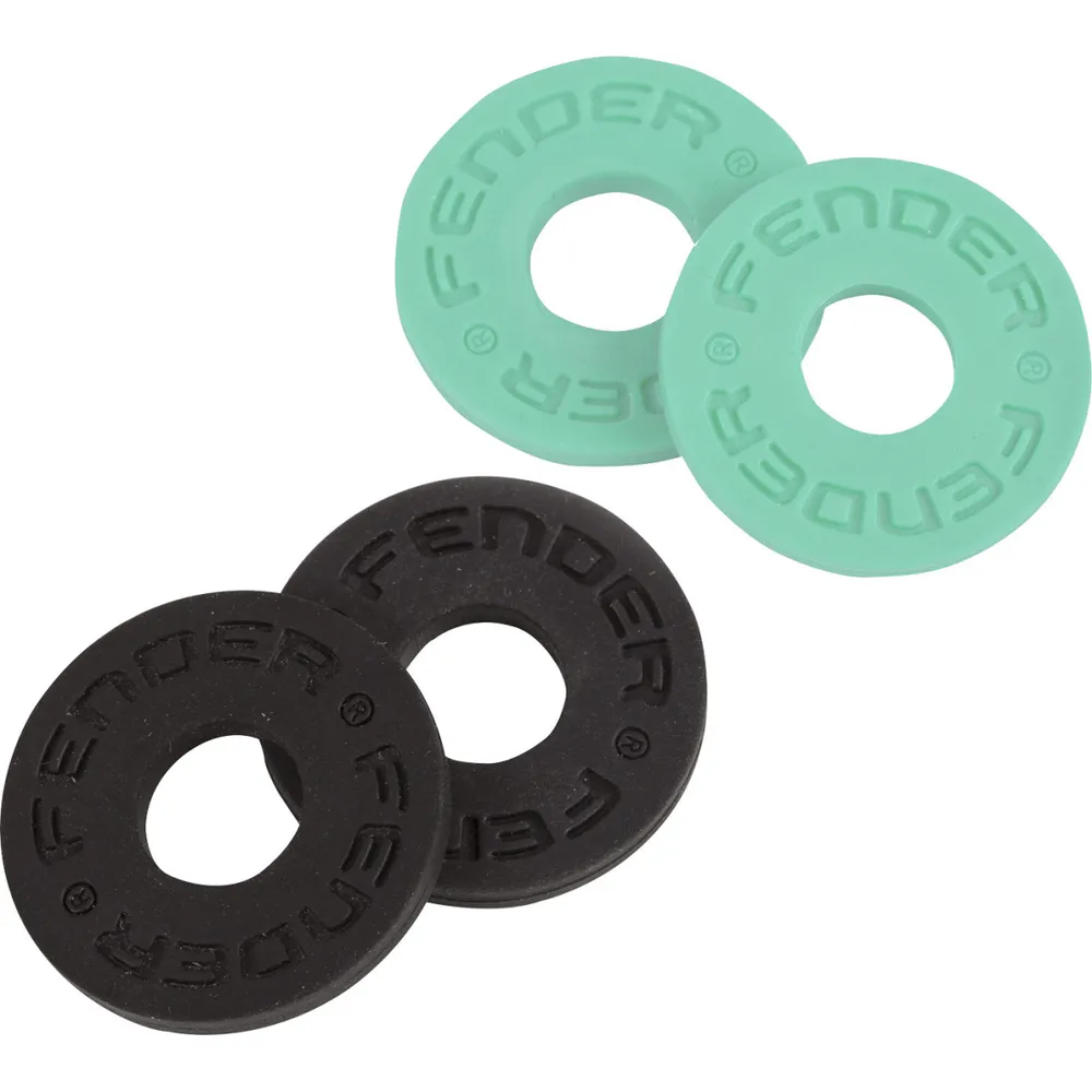 Fender Strap Blocks 4-Pack | Black and Surf Green