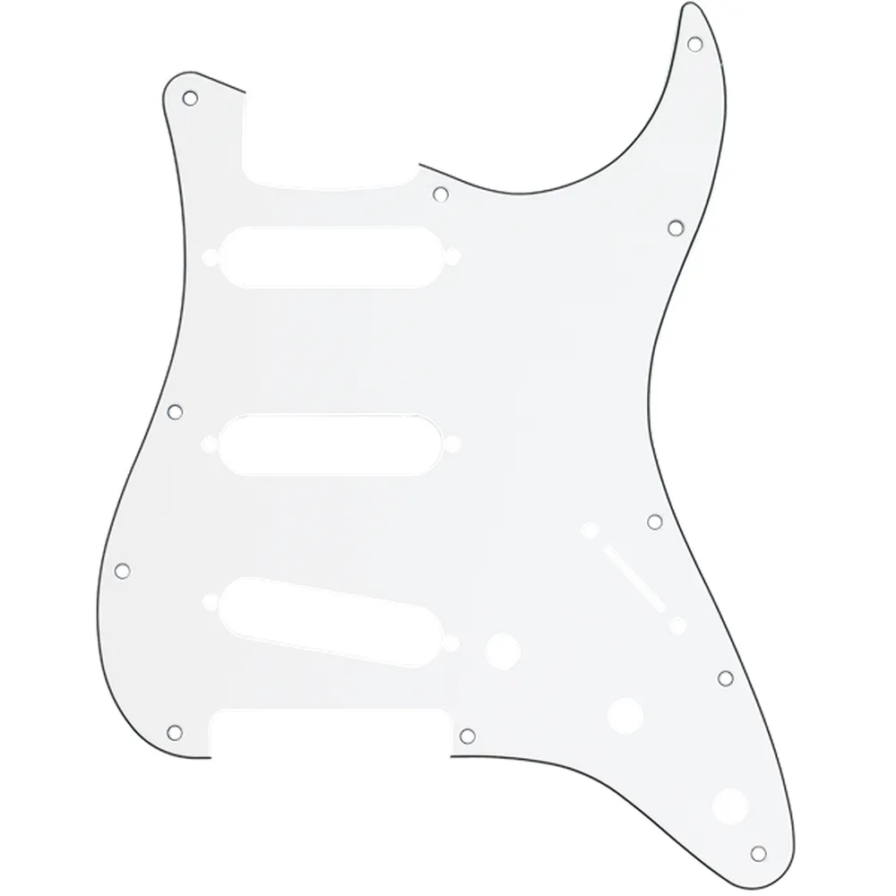 Fender Pickguard Stratocaster S/S/S 11-Hole Mount White 3-Ply