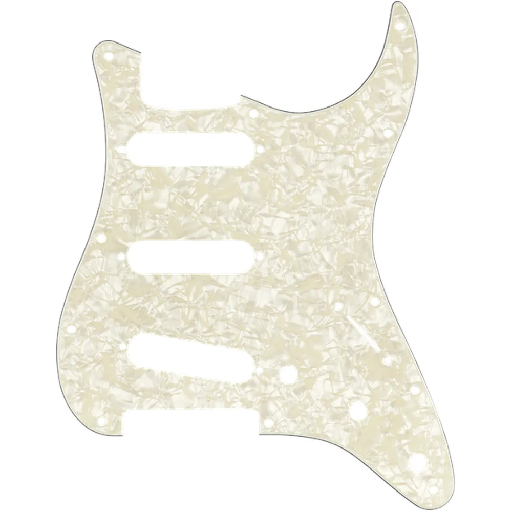 Fender Pickguard Stratocaster S/S/S 11-Hole Mount Aged White Pearl 3-Ply