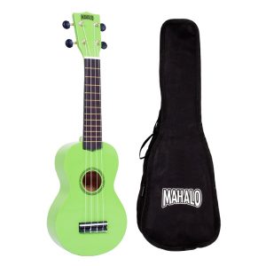 Mahalo MR1 Soprano Ukulele Green With Gig Bag