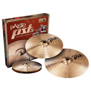 Paiste PST5 Universal Cymbal Package 14 Inch Hi-Hats, 16 Inch Crash, 20 Inch Ride
