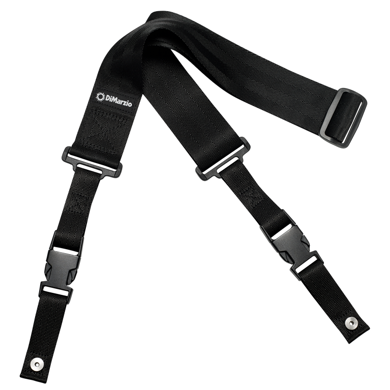 DiMarzio DD2200B 2 Inch Guitar Strap with Clip Lock Black