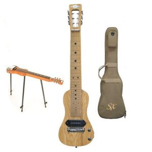 SX LG22N Lap Steel Ash Series Natural W/Bag and Stand