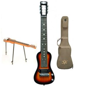 SX LG22TS Lap Steel Ash Series Tobacco Sunburst W/Bag and Stand