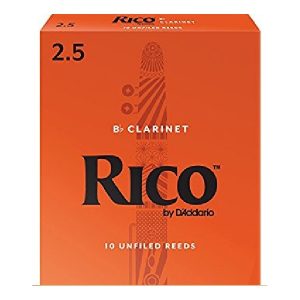 Rico Clarinet Reeds B Flat Size 2.5 - 10 Pack