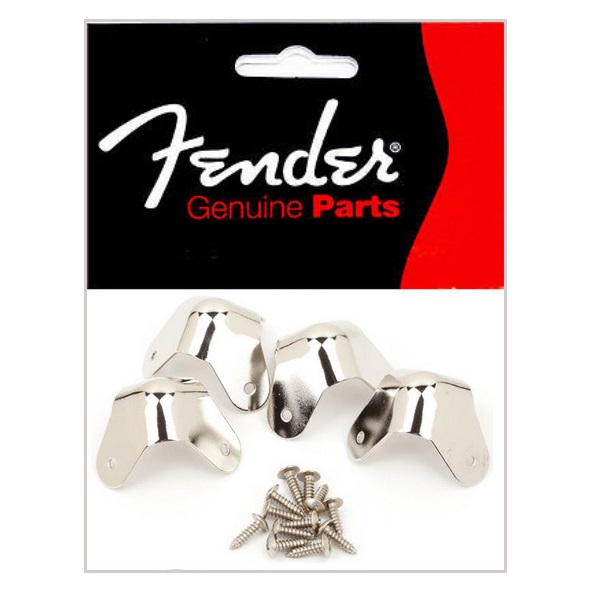 Fender Amp Corner Set Pure Vintage 3 Screw Mount Amplifier Corner Nickel Set of 4