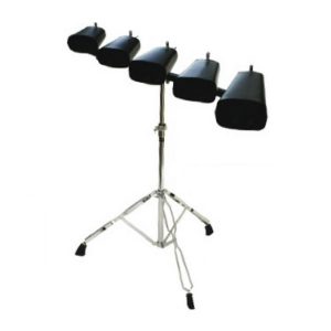 DXP 5 Cowbells With Heavy Duty Double Braced Stand