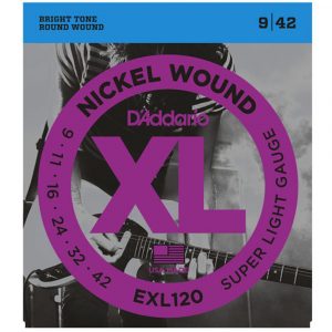 Daddario EXL120 Nickel Wound Super Light 9-42 Electric Guitar Strings