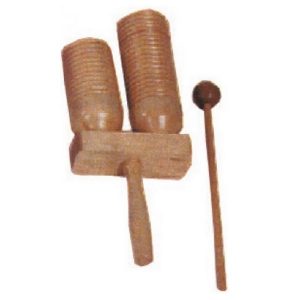 MP Double Agogo Tone Block Natural finish Two Tone