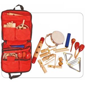 MP 17 Piece Percussion Set Complete with Heavy Duty Padded Black Yarn Carry Bag