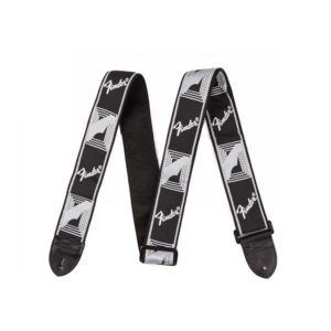 Fender 2 inch Monogrammed Guitar Straps Black/LightGrey/DarkGrey