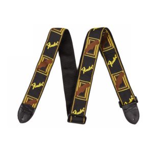 Fender 2 inch Monogrammed Guitar Straps Black/Yellow/Brown
