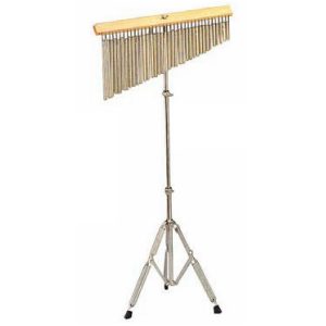 MP 24 Gold Colour Bar 36 Hanging Chimes with Double Braced Stand