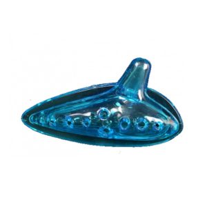 CPK Transparent Bright Blue Ocarina Including Fingering Chart