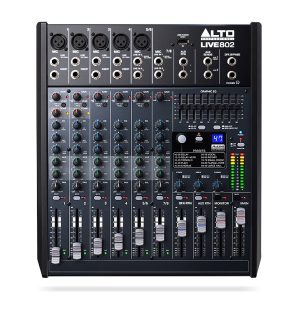Alto Professional Live802 8 Channel Mixer with Effects and USB
