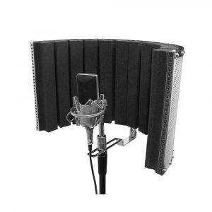 On Stage Isolation Shield with Mic Stand Mount & Microphone Mount Reflection Filter