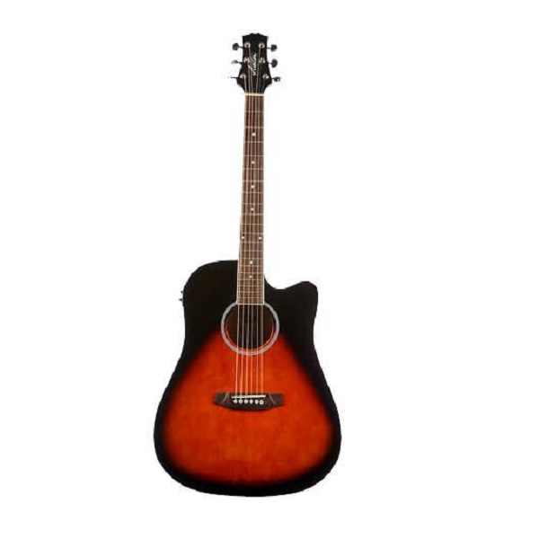 Ashton D20CEQ Dreadnought Acoustic Electric Guitar Tobacco Sunburst