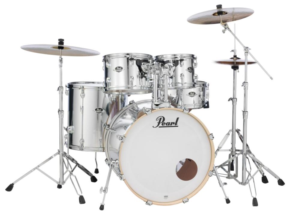Pearl Export Plus 22" Fusion EXX Plus Package Drum Set Mirror Chrome