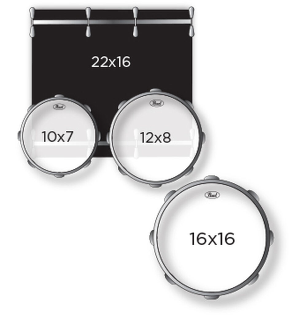 Pearl Session Studio Select 22" 4 Piece Shell Kit Black Mirror Chrome - Image 3