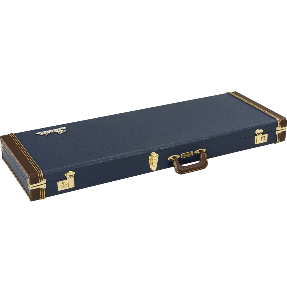 Fender Classic Wood Hard Case Stratocasters and Telecasters Navy Blue - Image 2