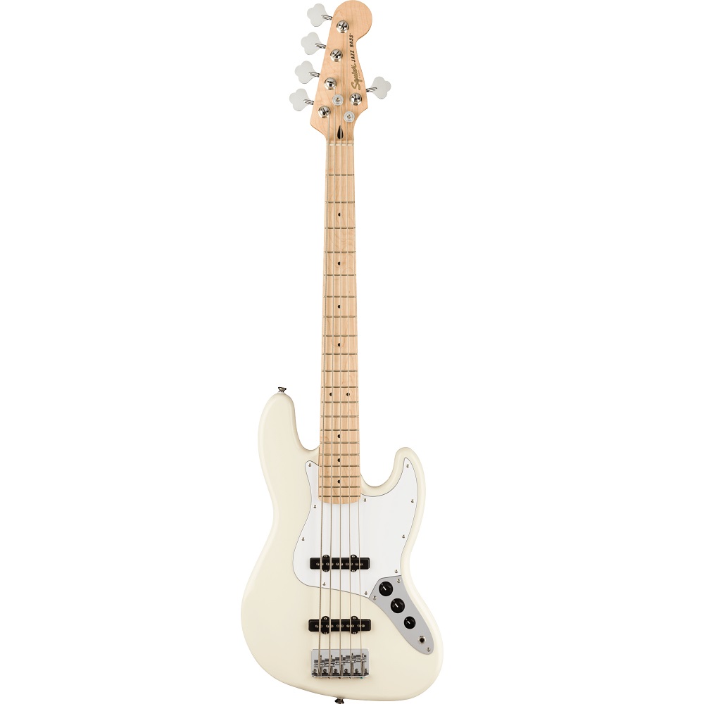 Squier Affinity Jazz Bass 5 String Olympic White Fender Bashs Music