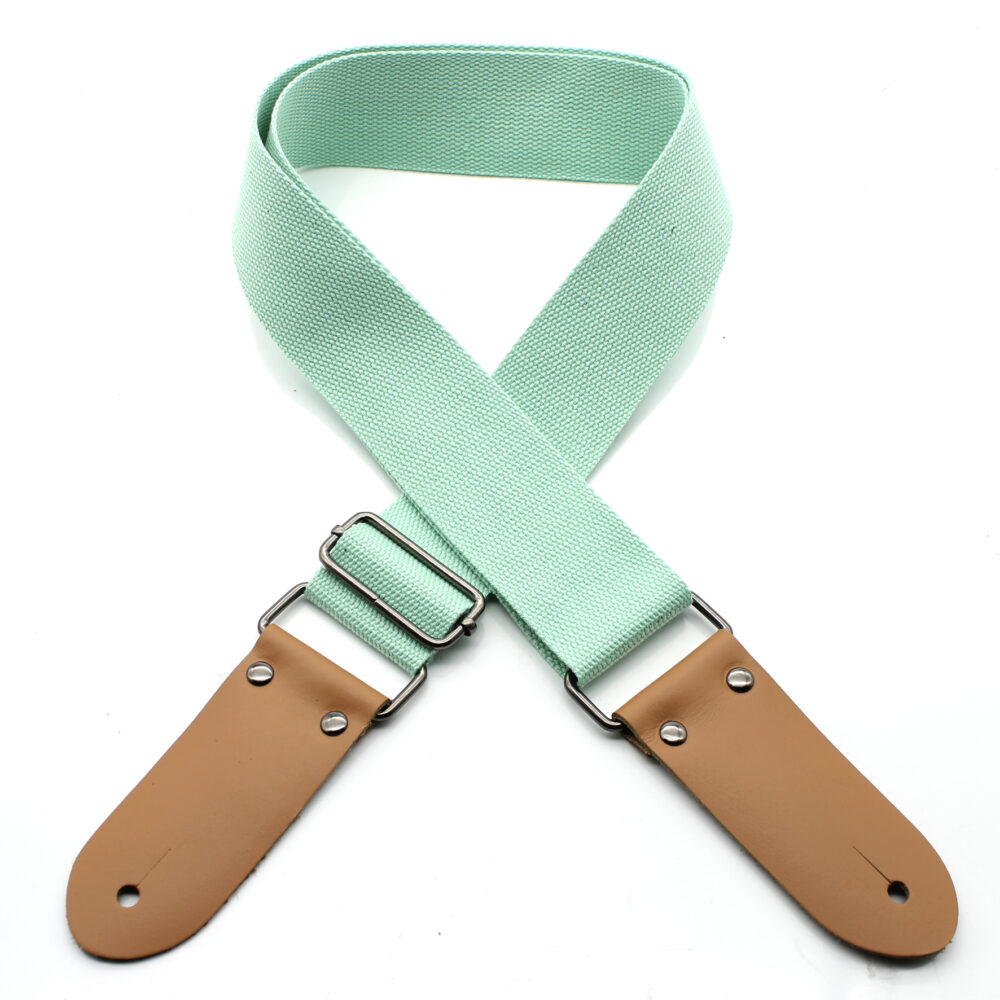 DSL Straps 2 Inch Cotton Guitar Strap Aqua - Made in Australia