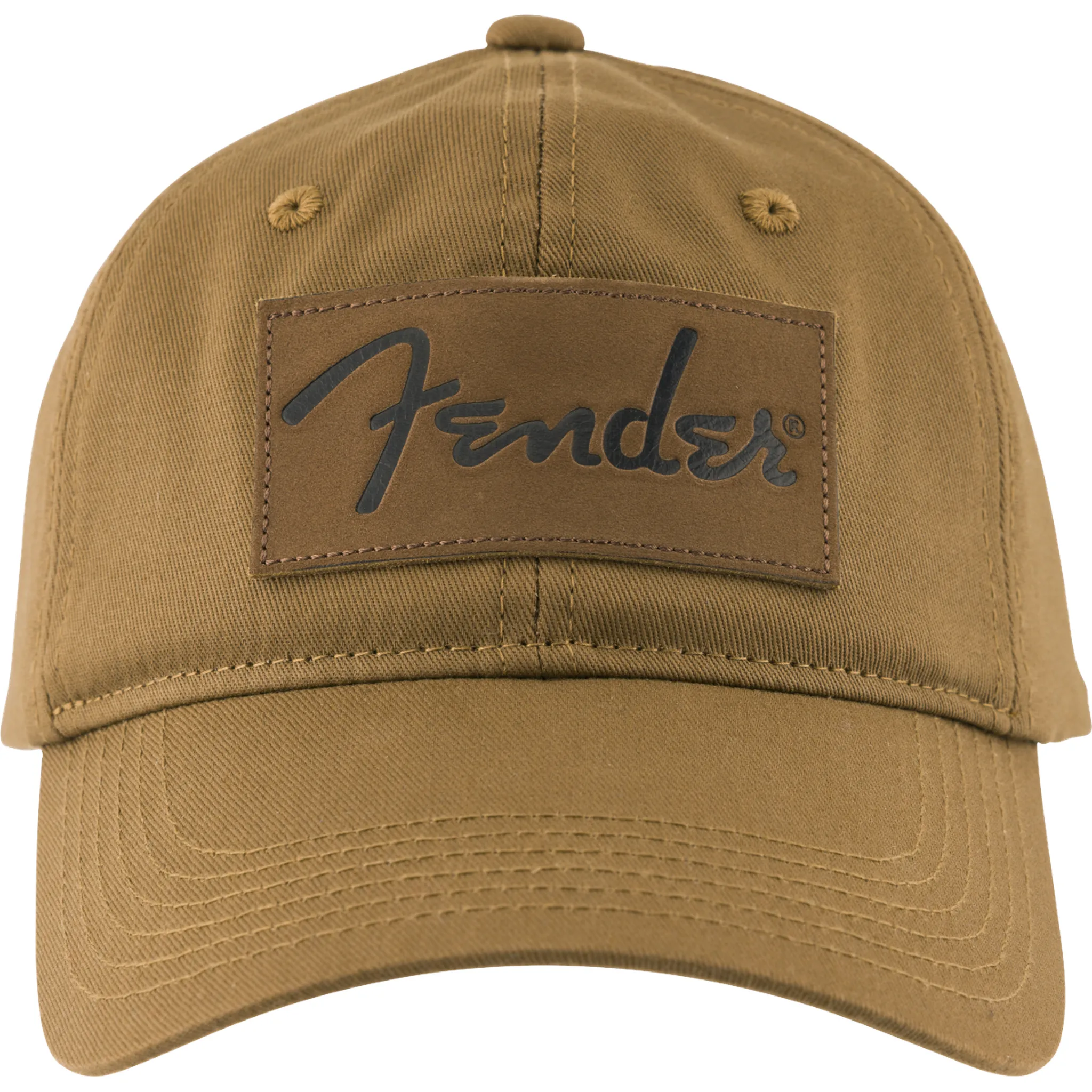 Fender Vintage Leather Badge Hat Caramel - Image 3