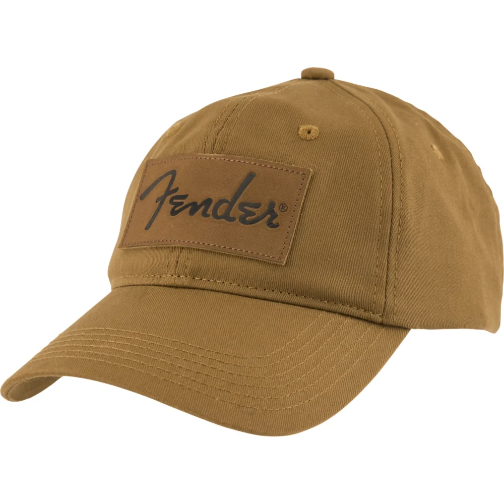 Fender Vintage Leather Badge Hat Caramel