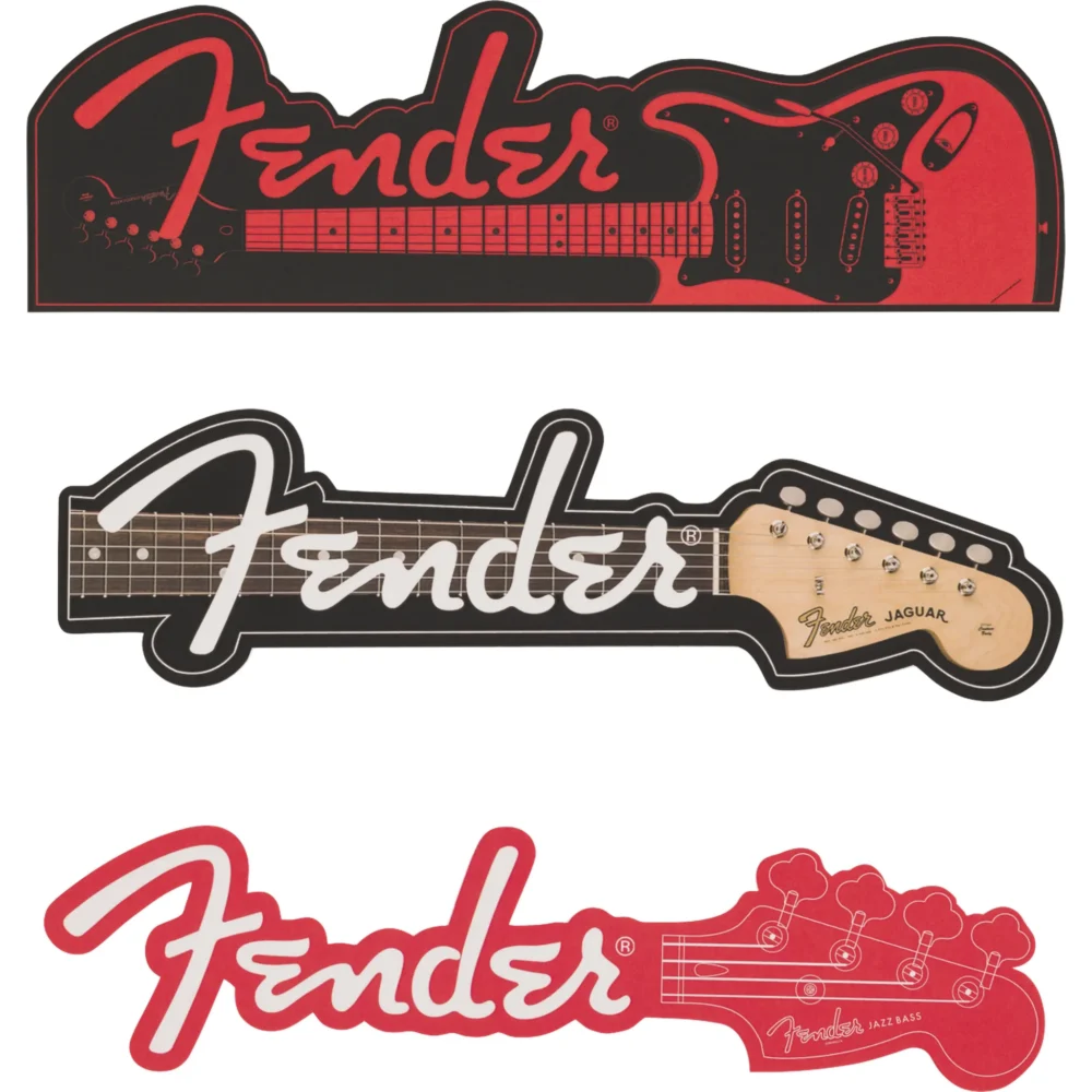 Fender Bookmarks Set of 3 Guitar Headstock Designs