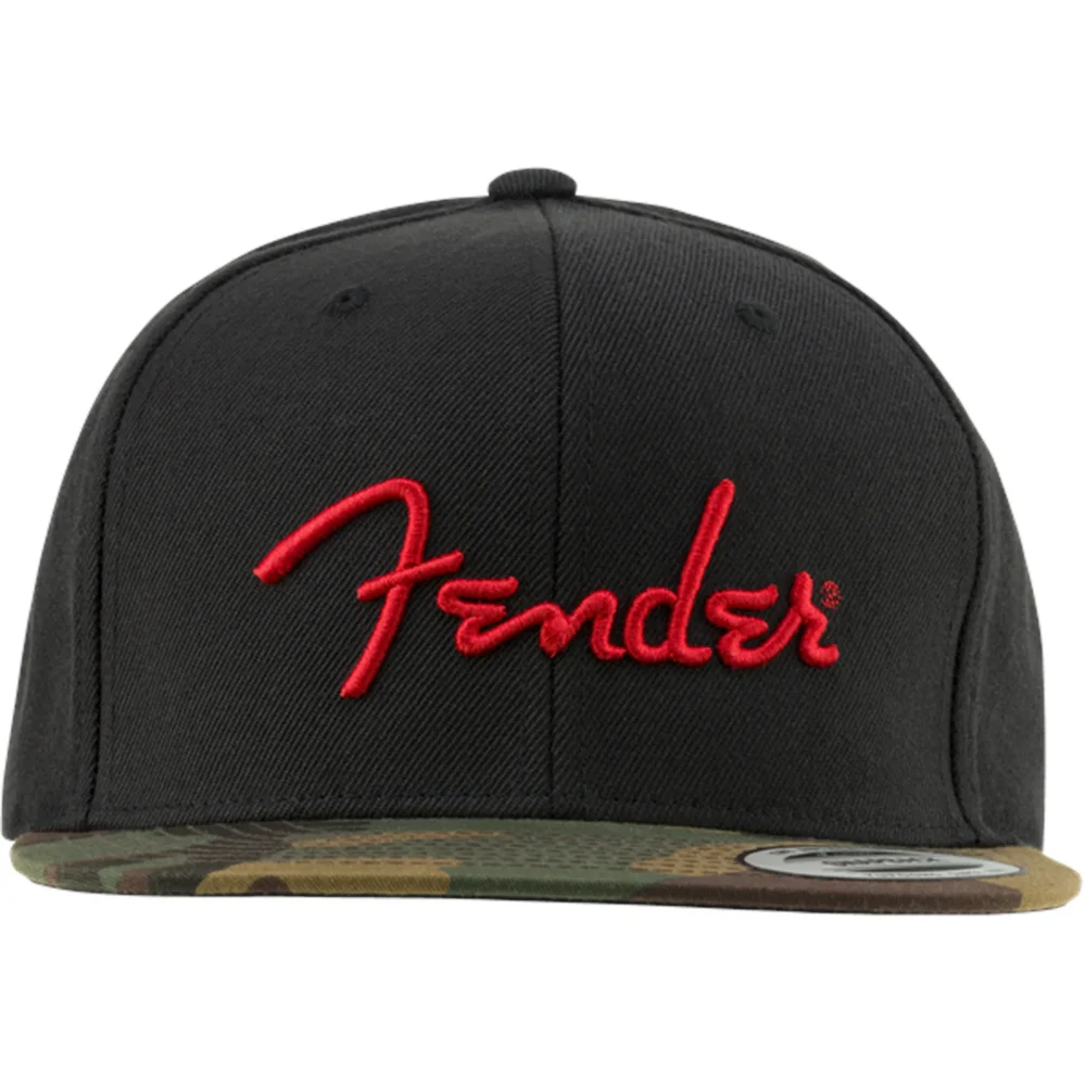 Fender Camo Flatbill Hat Black