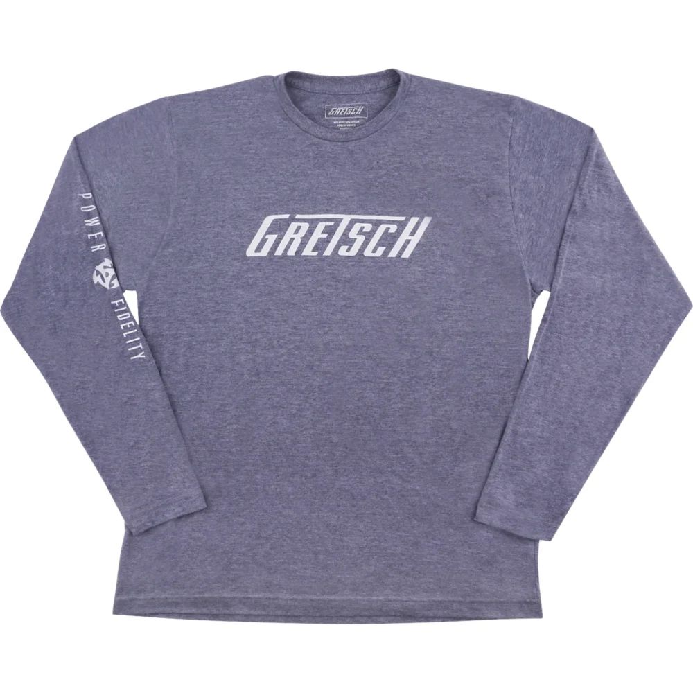 Gretsch Power and Fidelity Long Sleeve T-Shirt Grey