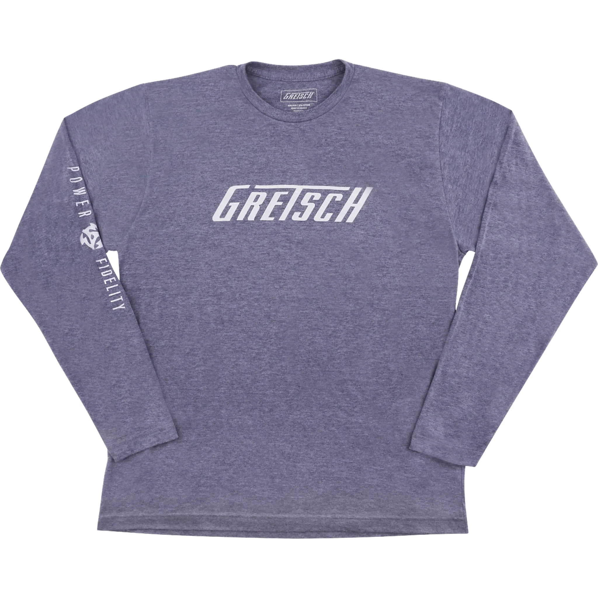 Gretsch Power and Fidelity Long Sleeve T-Shirt Grey