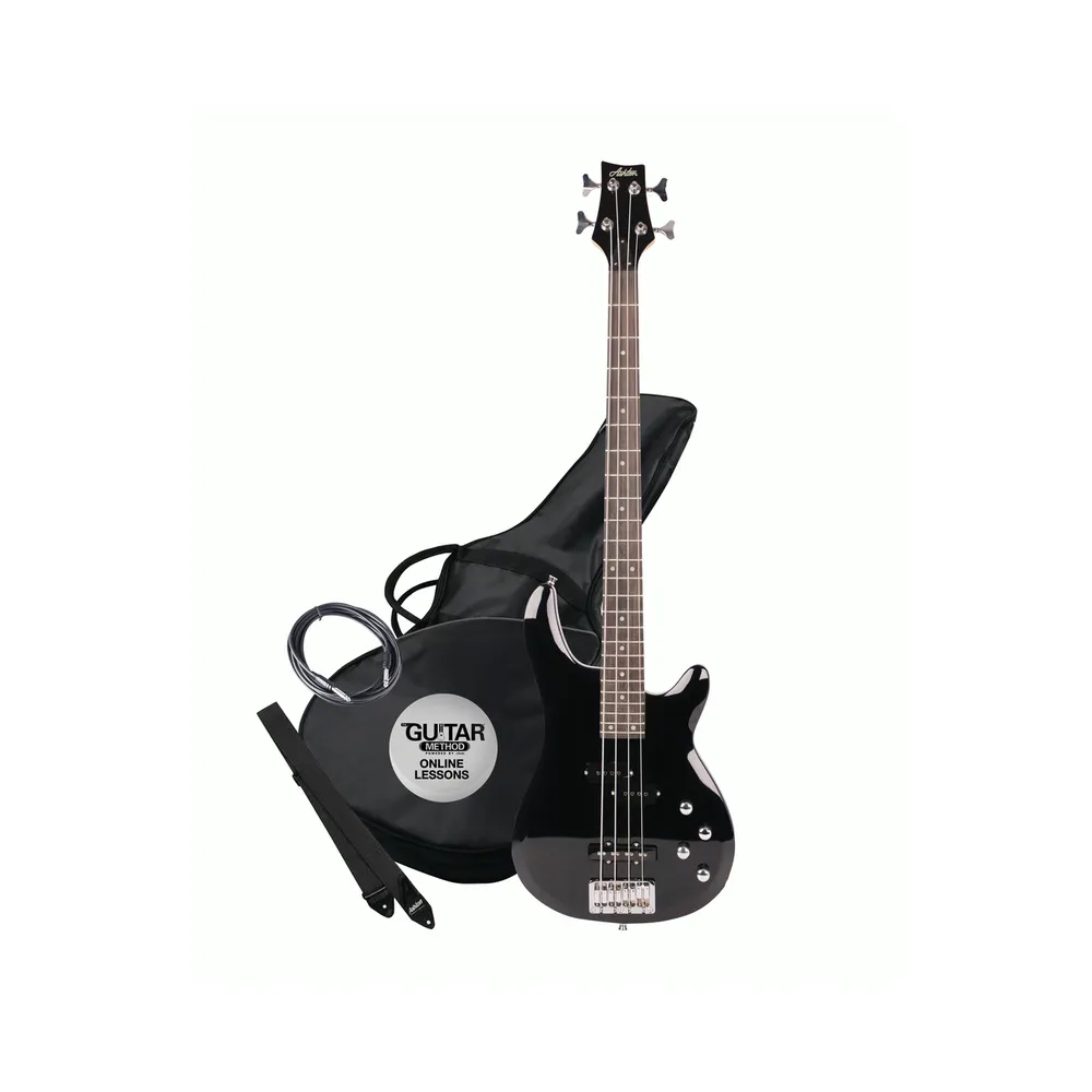 Ashton AB4BK Bass Guitar in Black