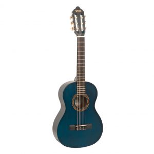 Valencia VC202TBU Classical Guitar - 1/2 Size - Transparent Blue