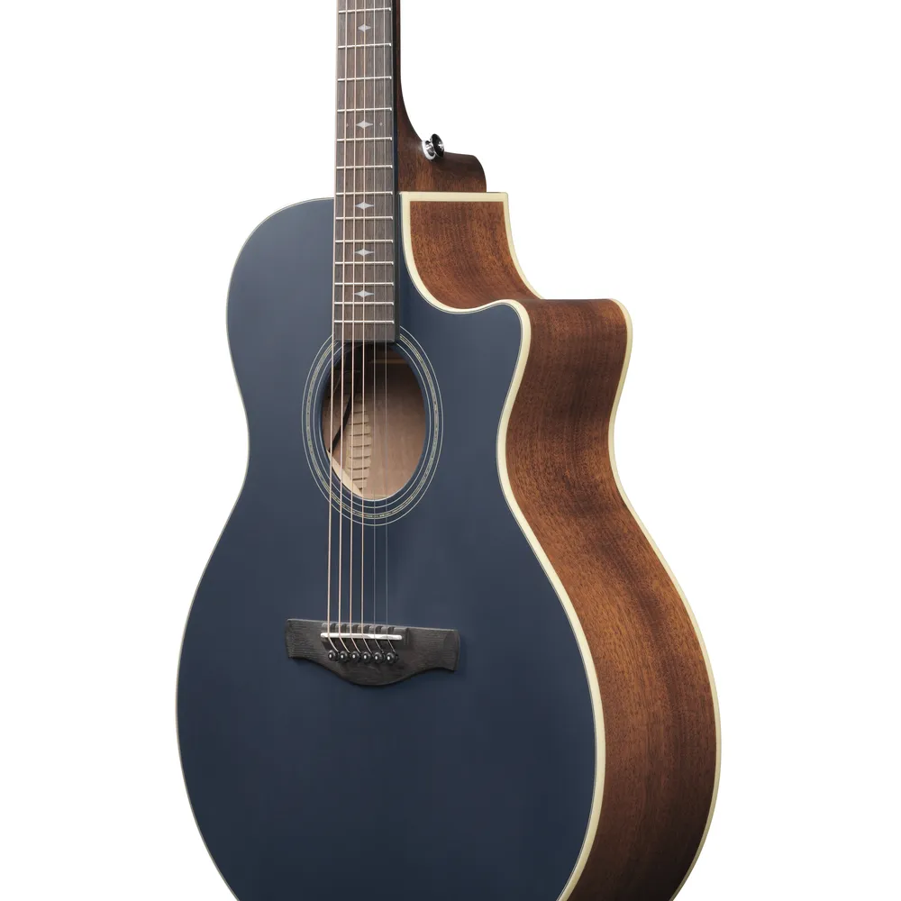 Ibanez AE100DBF Electro Acoustic Guitar Dark Tide Blue Flat - Image 6