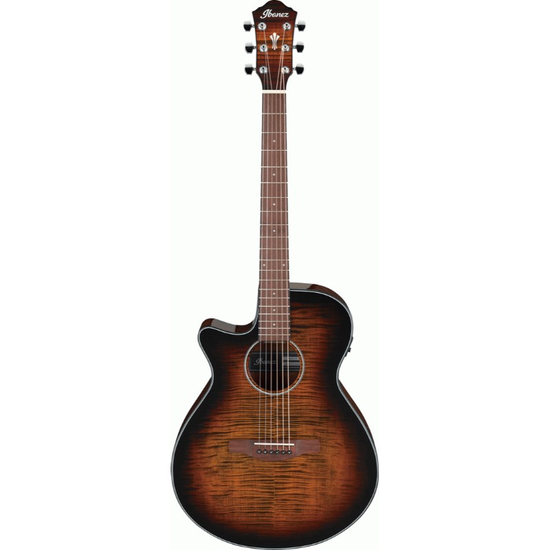 Ibanez AEG70L Left Hand Tiger Burst High Gloss Acoustic Guitar