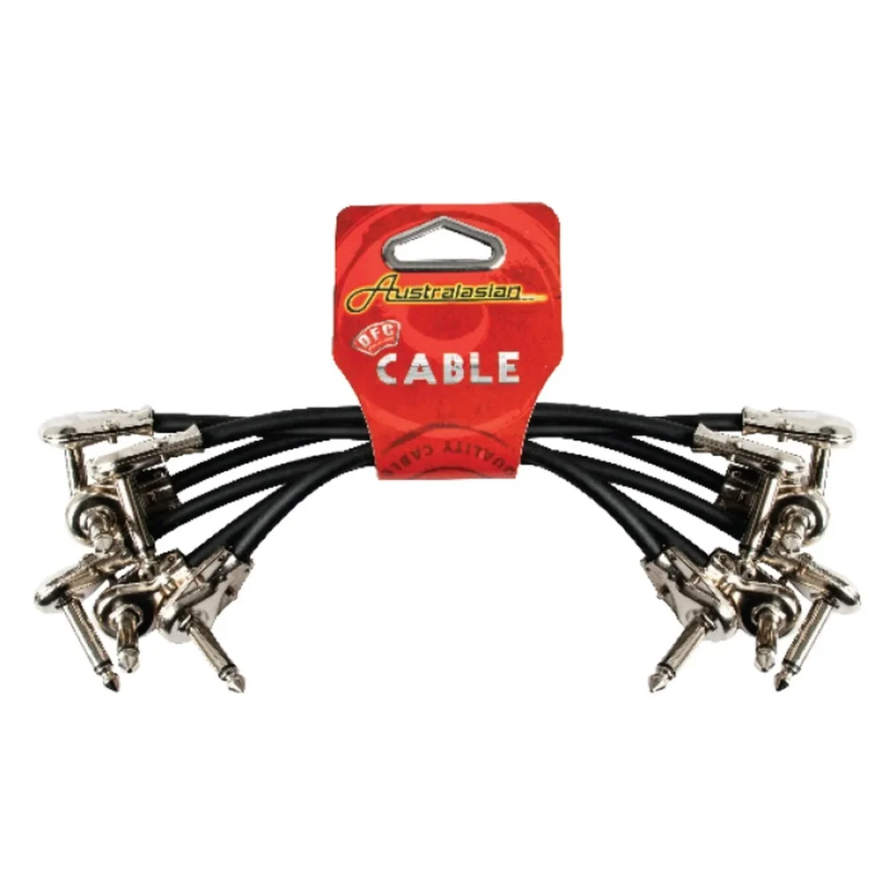 Australasian Patch Cable 6-Pack w/ Right Angle Jacks (6 Inch)