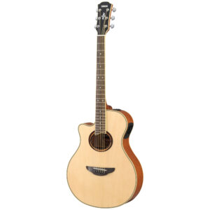Yamaha APX700IILNT Thin-Line Acoustic Guitar w/ Solid Top Cutaway & Pickup - Natural