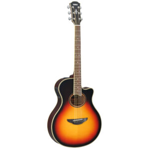 Yamaha APX700IIVS Thin-Line Acoustic Guitar w/ Solid Top Cutaway & Pickup - Brown Sunburst
