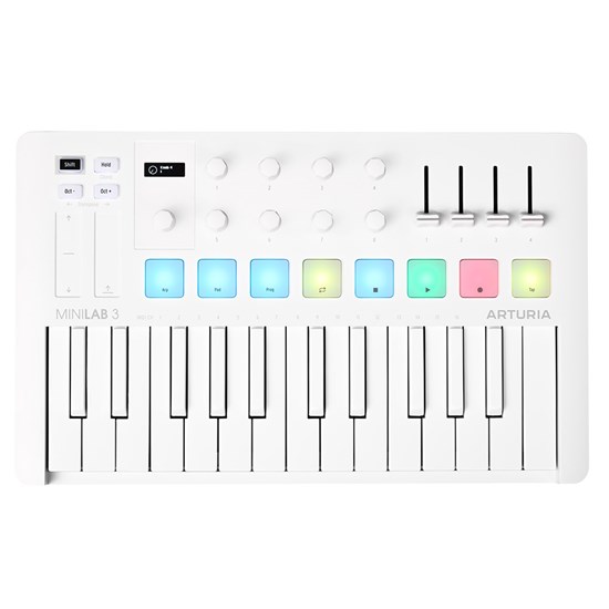 Arturia MiniLab Mk3 25-Key Universal MIDI Controller - Ltd Edition Alpine White